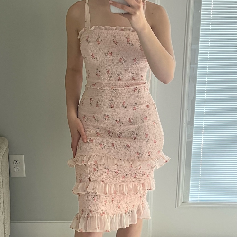 A&F pink midi dress XS